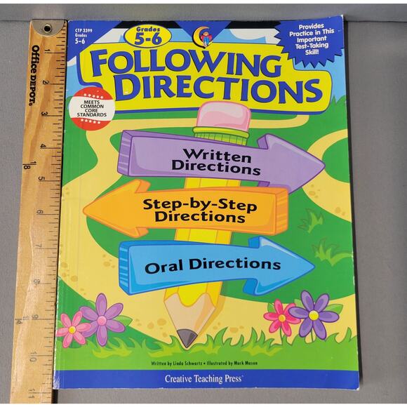 Following Directions Grades 5-6 Workbook Linda Schwartz Skill Building PB Book - Picture 11 of 16